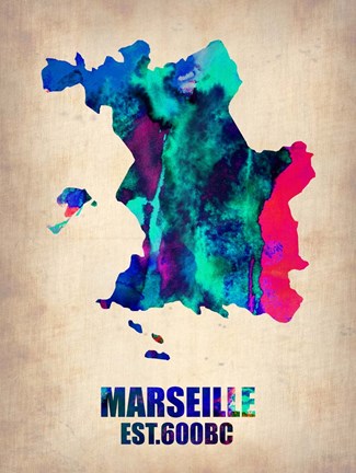 Framed Marseille Watercolor Print