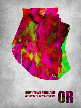 Framed Downtown Portland Oregon Print