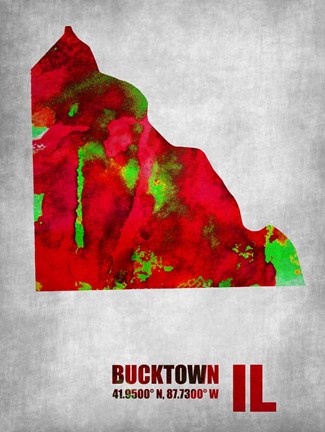 Framed Bucktown Illinois Print