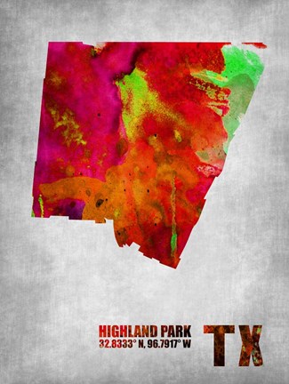 Framed Highland Park Texas Print