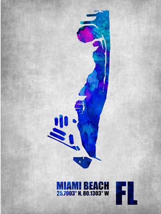 Framed Miami Beach Florida Print