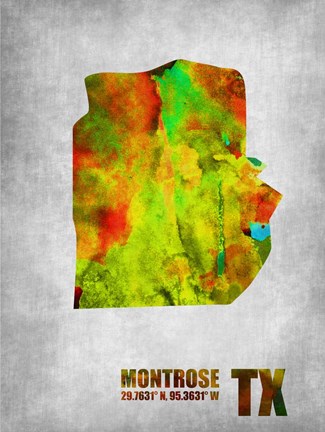 Framed Montrose Texas Print