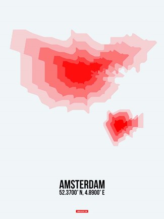 Framed Amsterdam Radiant Map 1 Print