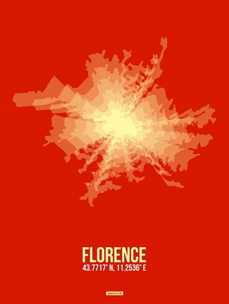 Framed Florence Radiant Map 1 Print