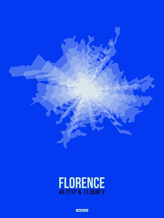 Framed Florence Radiant Map 4 Print