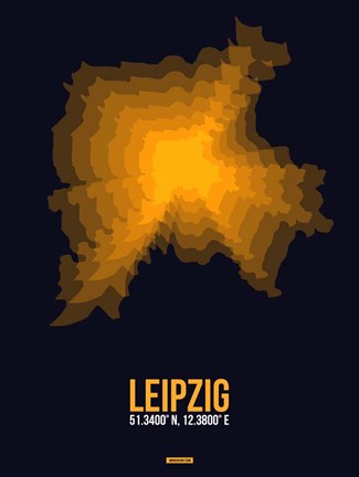 Framed Leipzig Radiant Map 4 Print