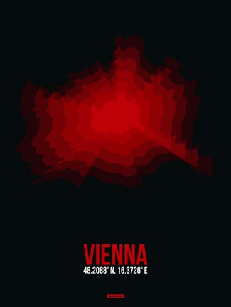 Framed Vienna Radiant Map 3 Print