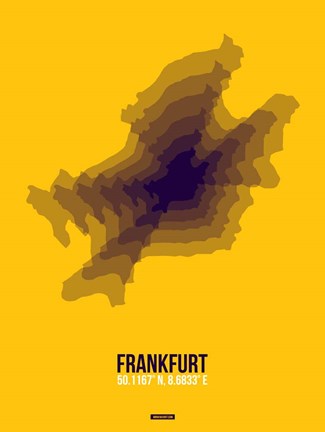 Framed Frankfurt Radiant Map 4 Print