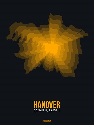Framed Hanover Radiant Map 1 Print