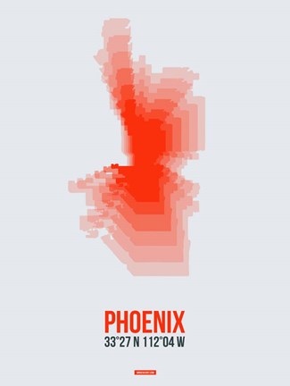 Framed Phoenix Radiant Map 4 Print