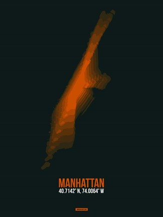 Framed Manhattan Radiant Map 4 Print
