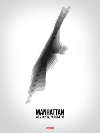 Framed Manhattan Radiant Map 5 Print