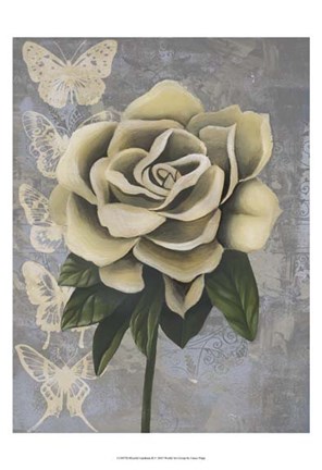 Framed Blissful Gardenia II Print