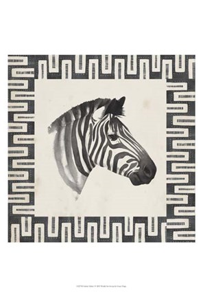 Framed Safari Zebra I Print
