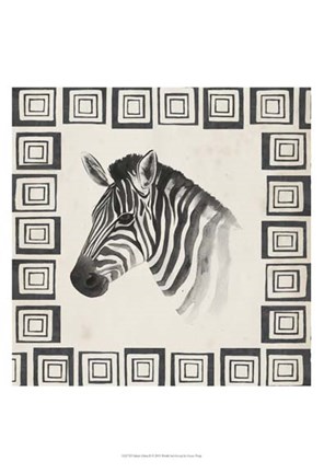 Framed Safari Zebra II Print