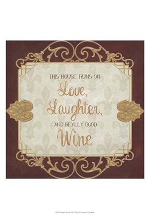 Framed Inspired Wine III Print