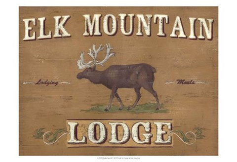 Framed Lodge Sign III Print