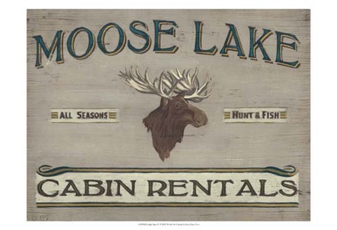 Framed Lodge Sign IV Print