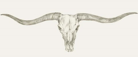 Framed Western Skull Mount III Print