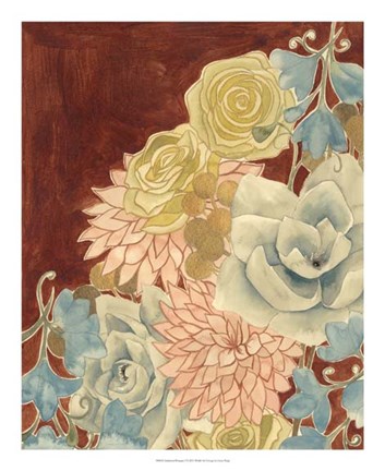 Framed Sunkissed Bouquet I Print