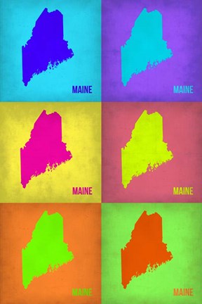 Framed Main Pop Art Map 1 Print