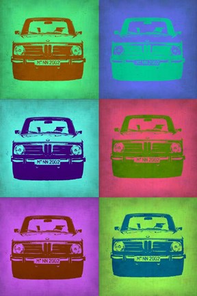 Framed BMW 2002 Pop Art 2 Print