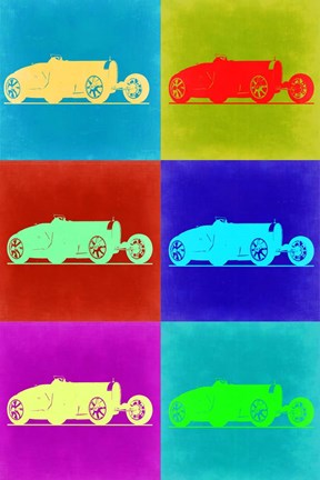 Framed Bugatti Pop Art 2 Print
