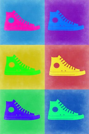 Framed Shoe Pop Art 2 Print