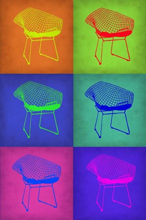 Framed Brickel Chair Pop Art 1 Print