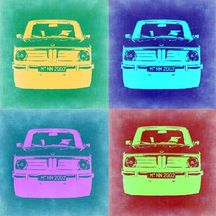 Framed BMW 2002 Pop Art 1 Print