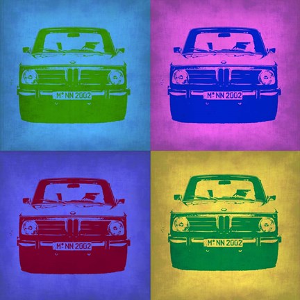 Framed BMW 2002 Pop Art 3 Print