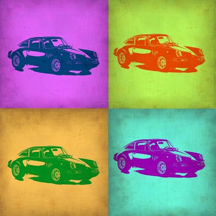 Framed Porsche Pop Art 1 Print