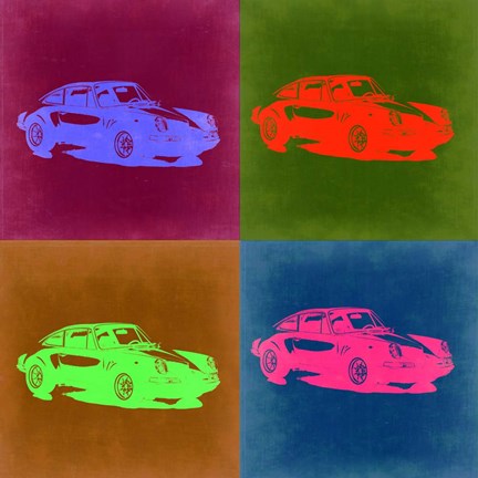 Framed Porsche Pop Art 3 Print