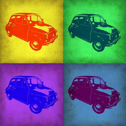 Framed Fiat 500 Pop Art 1 Print