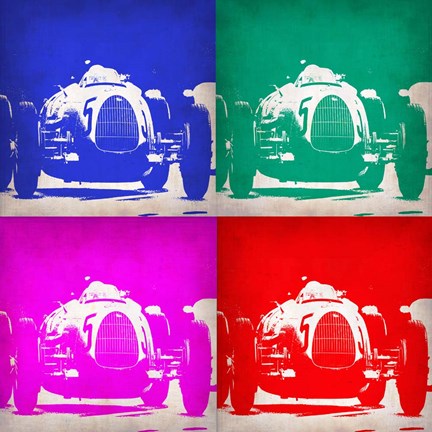 Framed Audi Autounion Pop Art 1 Print