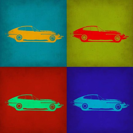 Framed Jaguar E Type Pop Art 1 Print