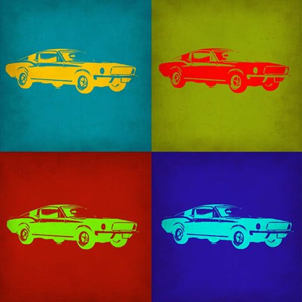 Framed Ford Mustang Pop Art 1 Print