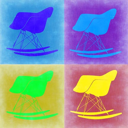 Framed Eames Rocking Chair Pop Art 1 Print