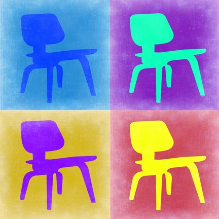 Framed Eames Chair Pop Art 4 Print