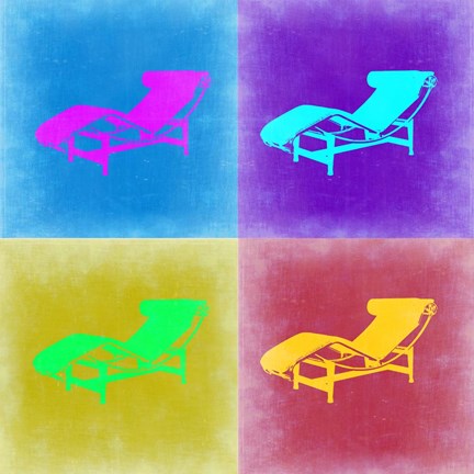 Framed Lounge Chair Pop Art 2 Print
