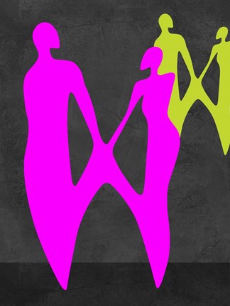 Framed Purple Couple Print