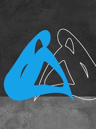 Framed Blue Woman Print