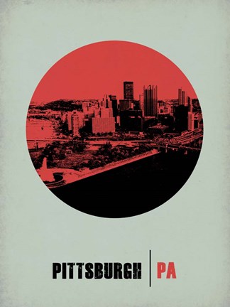 Framed Pittsburgh Circle 2 Print