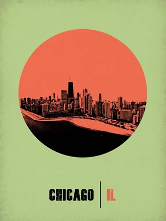 Framed Chicago Circle 2 Print