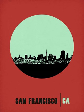 Framed San Francisco Circle 1 Print