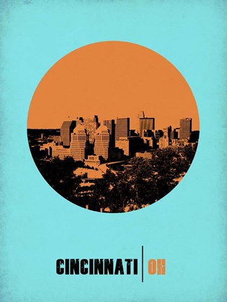 Framed Cincinnati Circle 1 Print