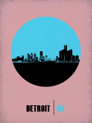 Framed Detroit Circle 1 Print