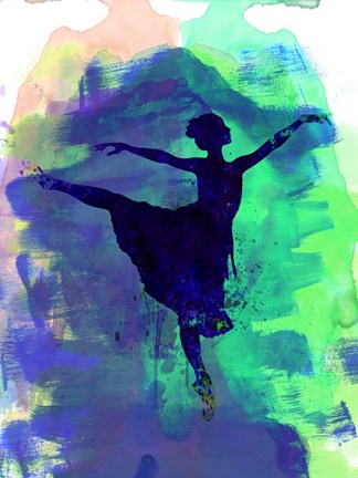 Framed Ballerina&#39;s Dance Watercolor 2 Print