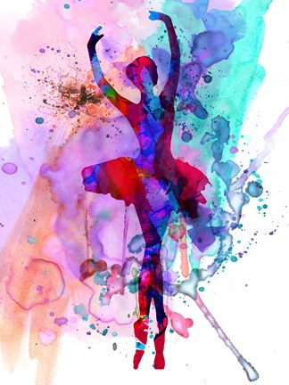 Framed Ballerina&#39;s Dance Watercolor 3 Print