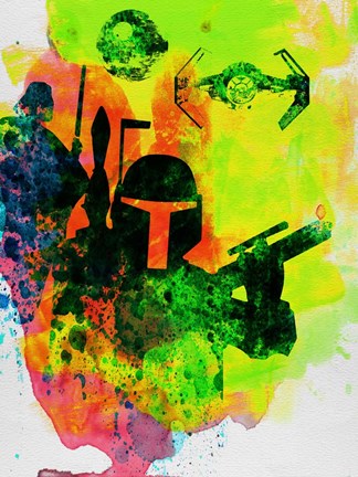 Framed Star Warriors Watercolor 3 Print